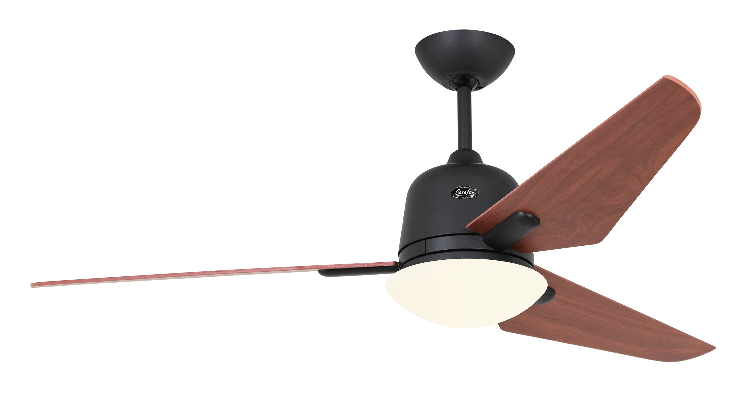 CasaFan Deckenventilator Eco Aviatos 132 Basaltgrau - Kirschbaum mit Leuchte